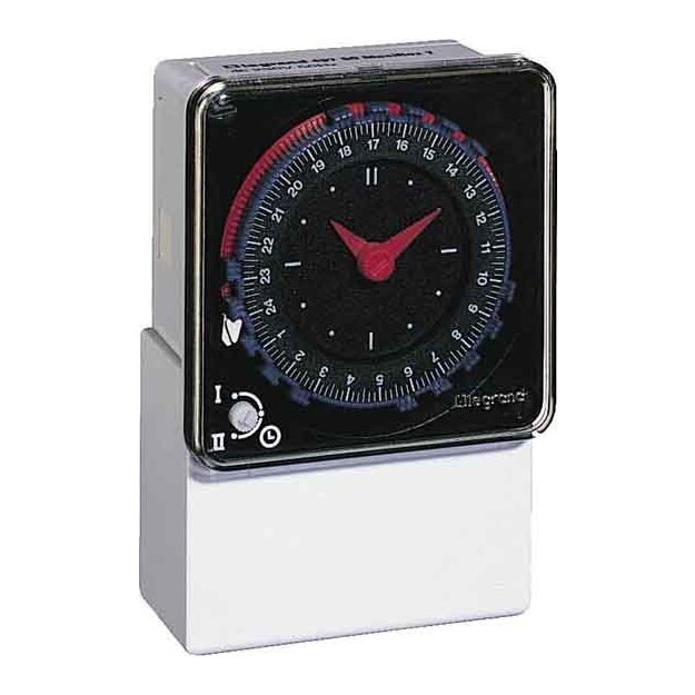 Legrand 049752 MaxiRex W analoge Wochenschaltuhr ohne Gangreserve für Fronttafel 1Kanal 230V50Hz