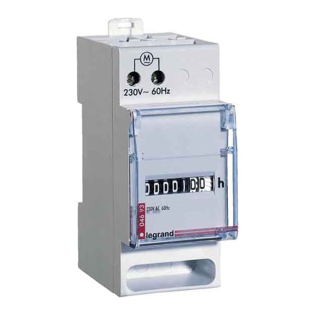 Legrand 004694 Betriebsstundenzähler Rex 2000 HC2 2-modulig 230 V/50 Hz Schutzart IP 20