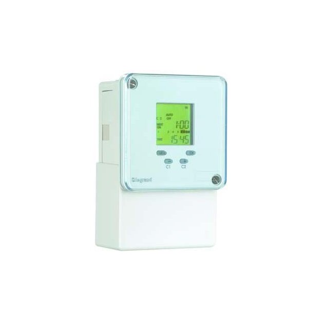 Legrand 049682 MaxiRex D72/2 Plus digitale Wochenschaltuhr für Fronttafeleinbau 2 Kanal 230VAC
