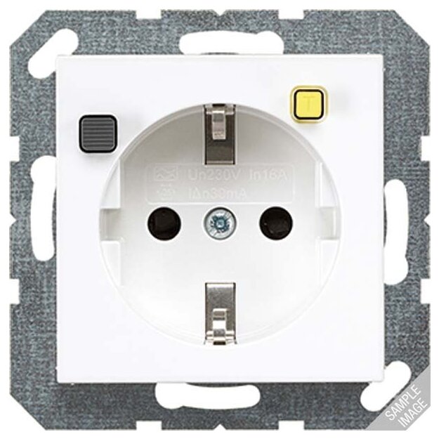 Jung A5520.30AL FI-SCHUKO-Steckdose (lackiertes Aluminium) Aluminium Serie A