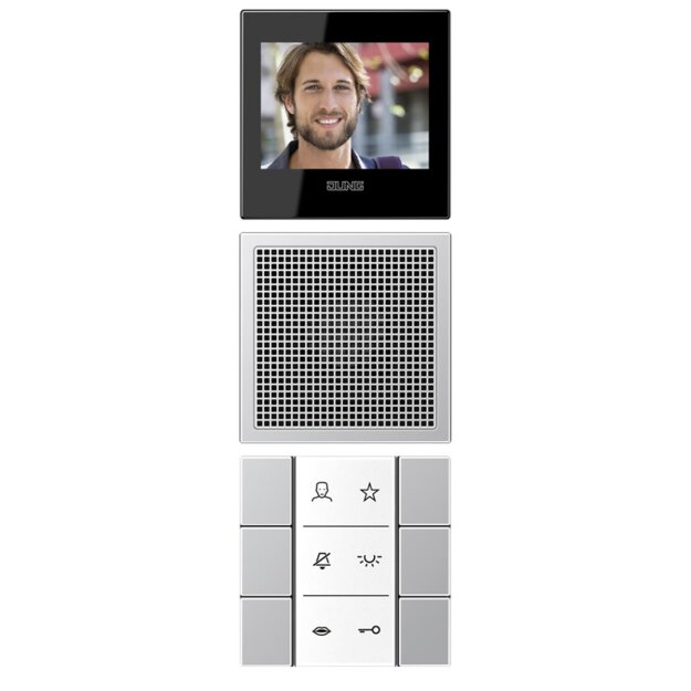 Jung SIVIAL627 Video-Innenstation (lackiertes Aluminium) Aluminium Serie LS
