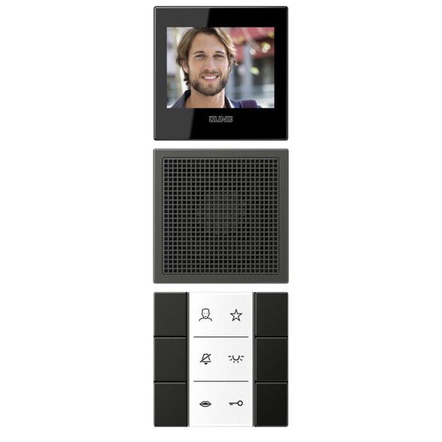 Jung SIVIAL627AN Video-Innenstation (lackiertes Aluminium) Anthrazit Serie LS