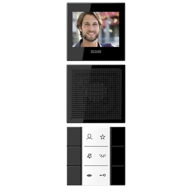 Jung SIVILS627SW Video-Innenstation Schwarz Serie LS