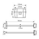 ESYLUX EL10810534 Wandausleger inklusive Adapter für LED-Strahlerserie OFL-/AFL-SUN FL WALL ARM 700 BK Schwarz