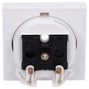 Gira 094703 Abdeckung Steckdose Erdstift LED-Leuchte + Shutter System 55 Reinweiß