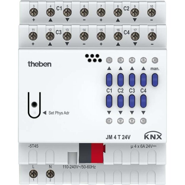 Theben 4940260 Jalousieaktor FIX 1 JM 4 T 24V KNX