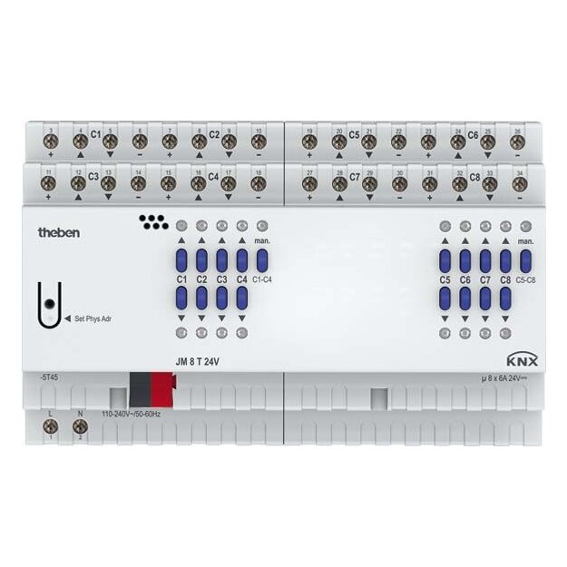 Theben 4940265 Jalousieaktor FIX 2 JM 8 T 24V KNX