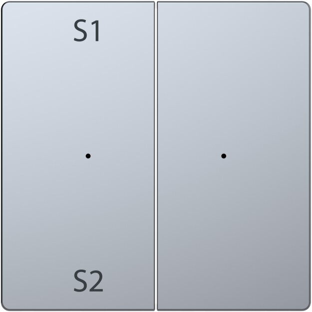 Merten MEG5226-6036 Wippen für Taster-Modul 2-fach (Szene1/2 blank) Edelstahl System Design