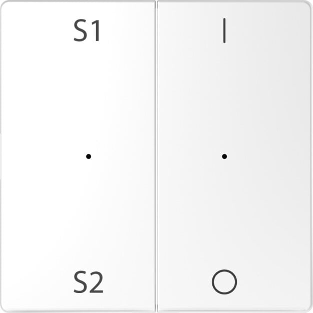 Merten MEG5228-6035 Wippen für Taster-Modul 2-fach (Szene1/2 1/0) Lotosweiß System Design