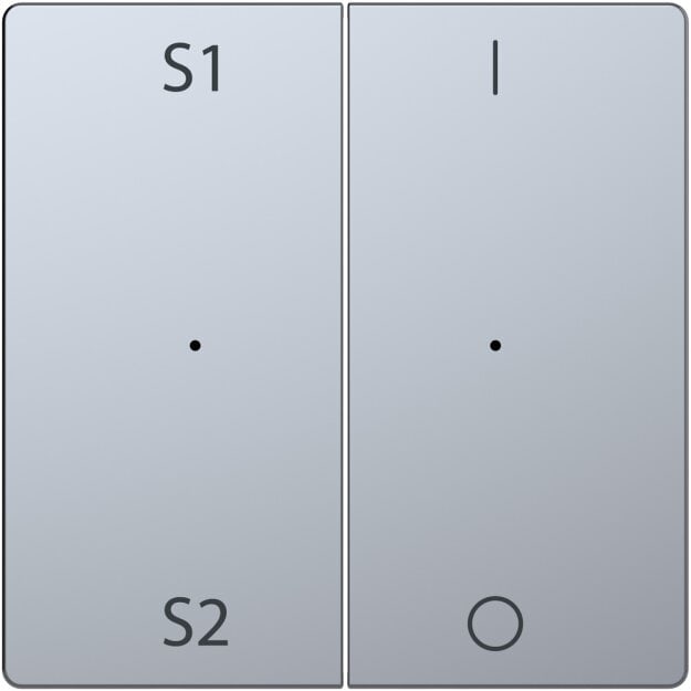 Merten MEG5228-6036 Wippen für Taster-Modul 2-fach (Szene1/2 1/0) Edelstahl System Design