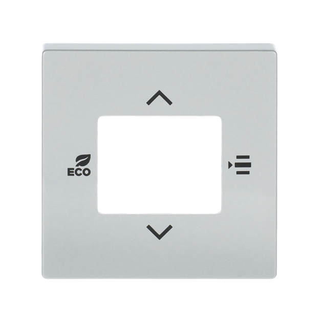 Busch-Jaeger 6109/03-83 Zentralscheibe für Raumtemperaturregler oder Raumtemperaturregler mit CO2/Feuchte (Kunststoff) Alusilber Busch-Installationsbus® KNX 2CKA006155A0043