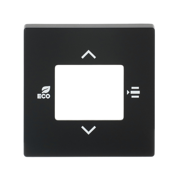 Busch-Jaeger 6109/03-885 Zentralscheibe für Raumtemperaturregler oder Raumtemperaturregler mit CO2/Feuchte (Kunststoff) Schwarz Busch-Installationsbus® KNX 2CKA006155A0046