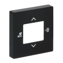 Busch-Jaeger 6109/03-885 Zentralscheibe für Raumtemperaturregler oder Raumtemperaturregler mit CO2/Feuchte (Kunststoff) Schwarz Busch-Installationsbus® KNX 2CKA006155A0046