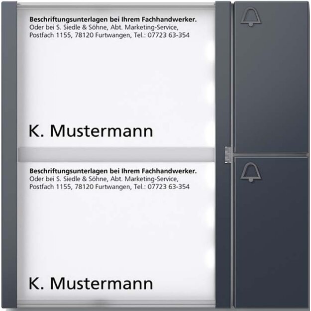 Siedle BTM 650-02 AG Bus-Tasten-Modul 210004908 Anthrazitgrau