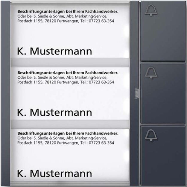Siedle BTM 650-03 AG Bus-Tasten-Modul 210004909 Anthrazitgrau