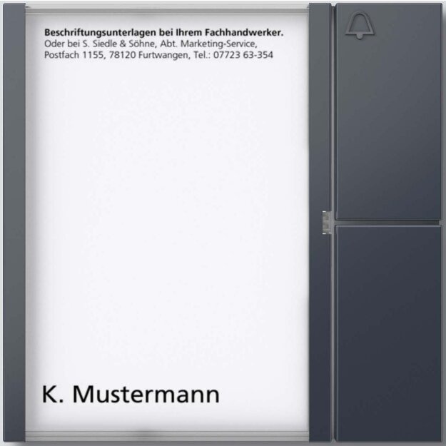 Siedle TM 612-1 AG Tasten-Modul 210004997 Anthrazitgrau