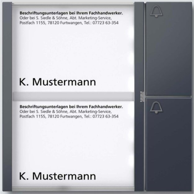 Siedle TM 612-2 AG Tasten-Modul 210004998 Anthrazitgrau