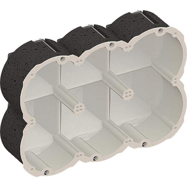 Kaiser 9499-77.06 Brandschutz Quickbox Maxi HWD 90 3x2 Ø83mm für Brandschutzwände EI30-EI90 205 x 145 x 73.5 mm