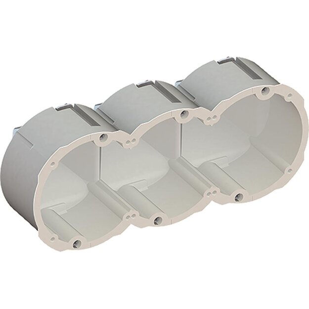 Kaiser 9799-77.03 Quickbox Maxi Schallschutzdose 3x1 Ø83mm,f.Schallschutzwände der Klasse A* 205 x 83 x 73.5 mm