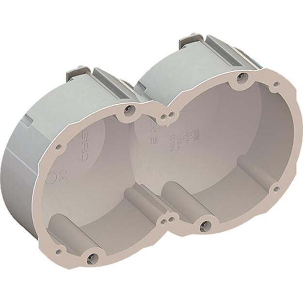 Kaiser 9798-77.02 Quickbox Schallschutz 2x1 Hohlwanddose für schweizer Geräteeinsätze 145 x 83 x 50 mm