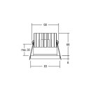 Brumberg 12270173 LED-Einbaudownlight WANETA Weiß
