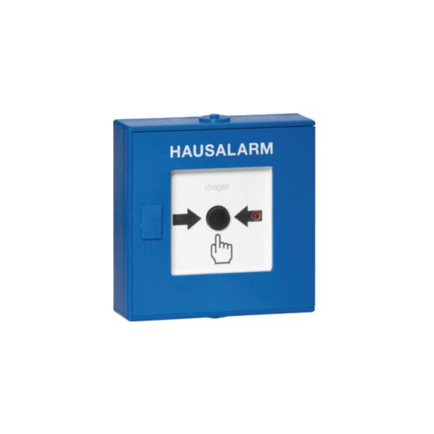 Hager TG558A Funk- Druckknopmelder für TG55xA Hausalarm Blau
