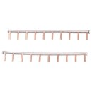 Hager TGM620D 2 Phasenschienen isoliert 6mm mit 10 Pole und 4 Endkappen