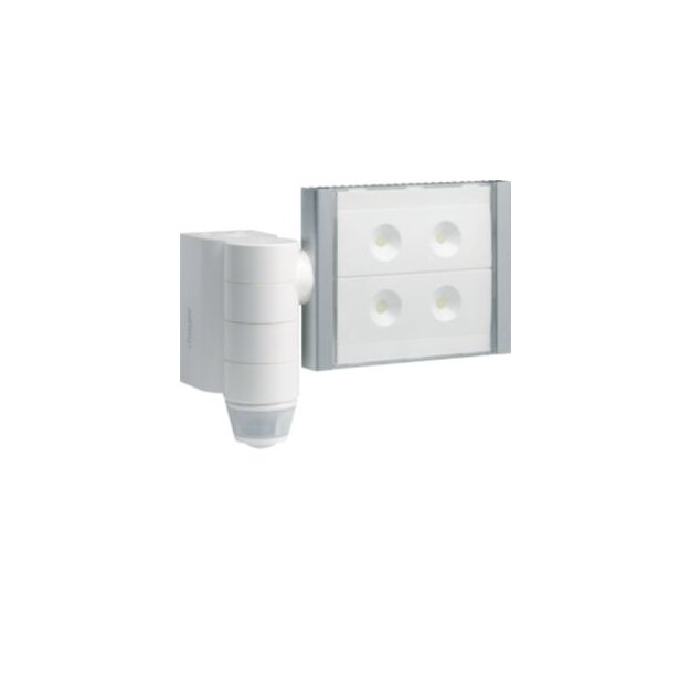 Hager TRE600 Funk- Außenbewegungsmelder IP55 mit LED- Strahler quicklink Weiß