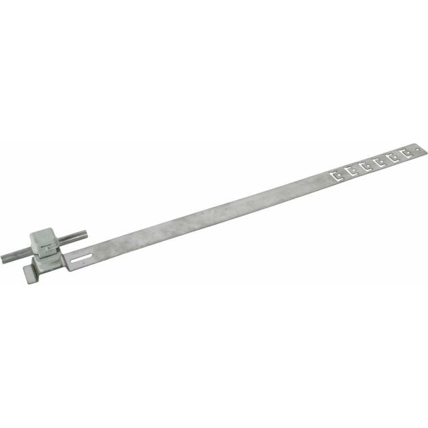 Dehn 204169 Dachleitungshalter UNIsnap NIRO/K-grau H 16mm Rd 8mm mit geprägter Strebe L 475mm DLH US 8 H16 L475 GR V2A