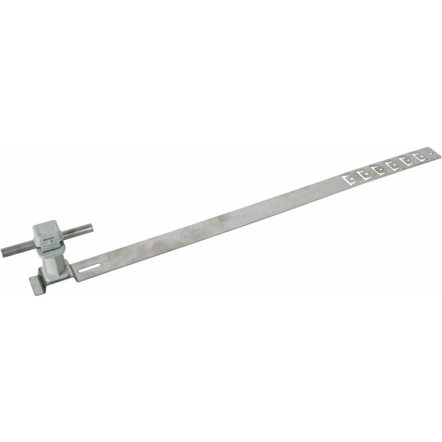 Dehn 204199 Dachleitungshalter UNIsnap NIRO/K-grau H 36mm Rd 8mm mit geprägter Strebe L 475mm DLH US 8 H36 L475 GR V2A