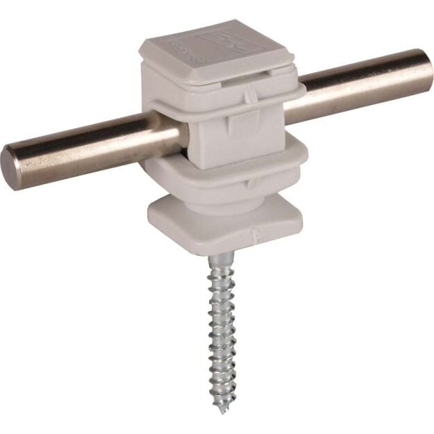 Dehn 204006 Leitungshalter DEHNsnap Kunststoff grau H 16mm für Rd 8mm mit Holzgewindeschraube LH DS 8 H16 HS5X50 GR