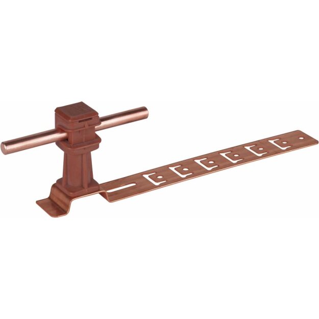 Dehn 204177 Dachleitungshalter UNIsnap Cu/K-braun H 36mm Rd 8mm m. geprägt. Strebe L 205mm