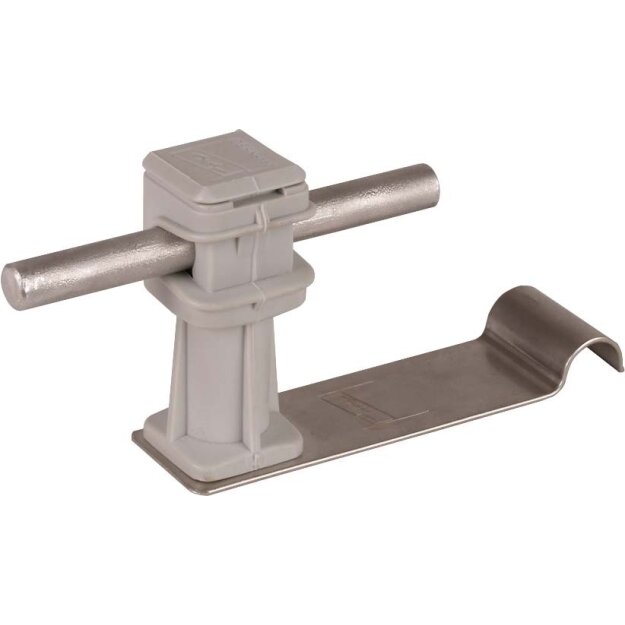 Dehn 204229 Dachleitungshalter DEHNsnap NIRO/K-grau H 36mm Rd 8mm m. Strebe f. Ziegelfalze