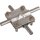 Dehn 314300 Kreuzstück St/tZn für Rd 8-10/8-10mm Rd 8-10/Fl 30mm oder Zwischenplatte atte KS 8.10 8.10 FL30 OV STTZN