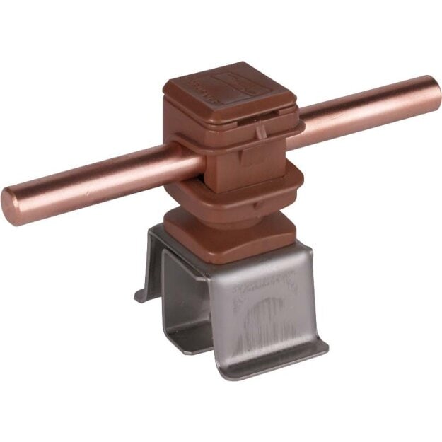 Dehn 204059 Dachleitungshalter ZIEGELsnap Niro 4-16 mm mit DEHNsnap H 16mm K-braun für Rd 8mm LH ZS 8 H16 KB4.16 BR V2A