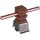 Dehn 204059 Dachleitungshalter ZIEGELsnap Niro 4-16 mm m. DEHNsnap H 16mm K-braun f. Rd 8mm