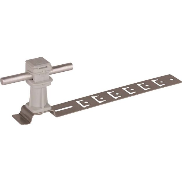 Dehn 204179 Dachleitungshalter UNIsnap NIRO/K-grau H 36mm Rd 8mm m. geprägt. Strebe L 205mm