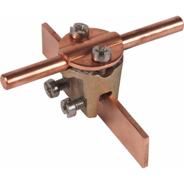 Dehn 365007 Falzklemme RG Klemmbereich 0,7-6mm mit Zweischrauben-Überleger für Rd 7-10mm FK ZS 7.10 KBF0.7 6 RG
