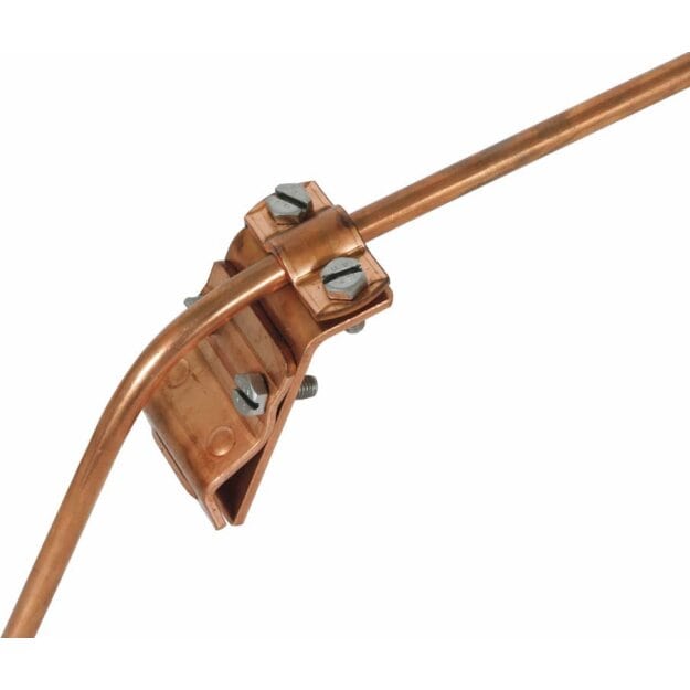 Dehn 338007 Dachrinnenklemme Cu für Wulst 13-25mm mit Zweischrauben-Überleger für Rd 7-10mm DRK ZS 7.10 W13.25 CU