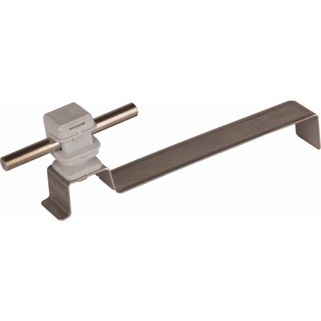 Dehn 204359 Dachleitungshalter DEHNsnap NIRO/K-grau H 16mm für Rd 8mm mit gewink. Strebe 169mm DLH DS 8 H16 L169 WS V2A