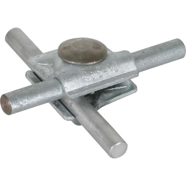 Dehn 390060 MV-Klemme St/tZn für Rd 8-10mm mit Flachrundschraube M10x35mm und Mutter MVK 8.10 FRM10X35 STTZN