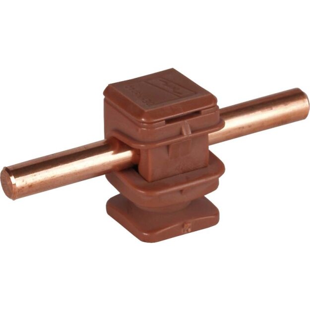 Dehn 204007 Leitungshalter DEHNsnap Kunststoff braun H 16mm für Rd 8mm mit Gewinde M6 LH DS 8 H16 IGM6 BR
