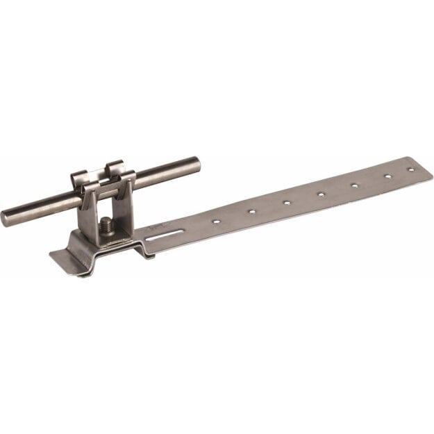 Dehn 206170 Dachleitungshalter DEHNgrip Al/NIRO H 20mm Rd 8mm mit Strebe L 205mm DLH DG 8 H20 L205 V2A AL
