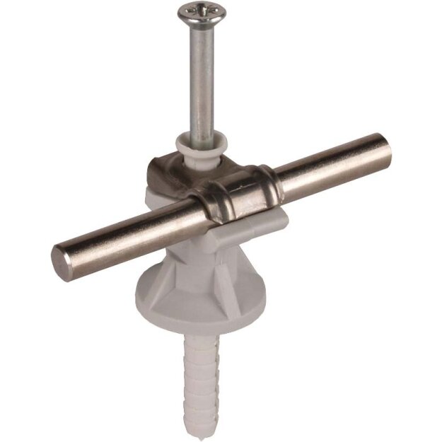 Dehn 250001 Leitungshalter DEHNfix NIRO-K-grau für Rd 6-10mm H 30mm mit Schlagdübel 8x45 LH DFI DQ 6.10 V2A H30 GR