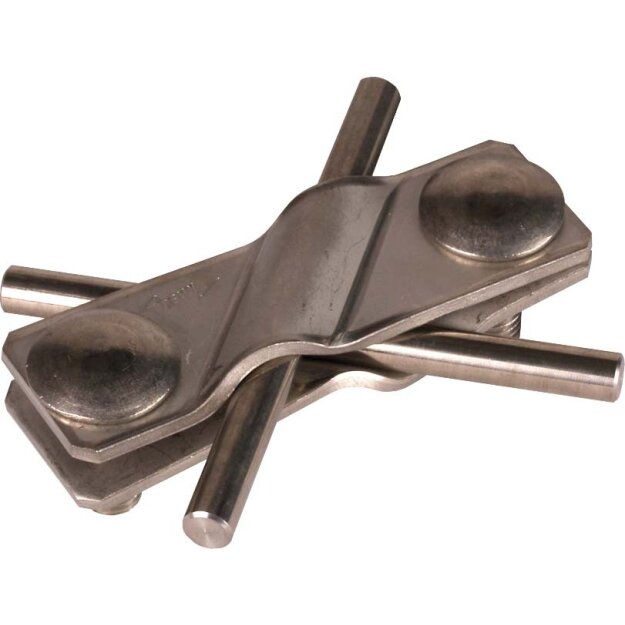 Dehn 308229 SV-Klemme NIRO (V4A) für Fl 30/30mm - Rd 7-10/7-10mm - Rd 7-10/Fl 30mm SVK 7.10 7.10 FL30 V4A