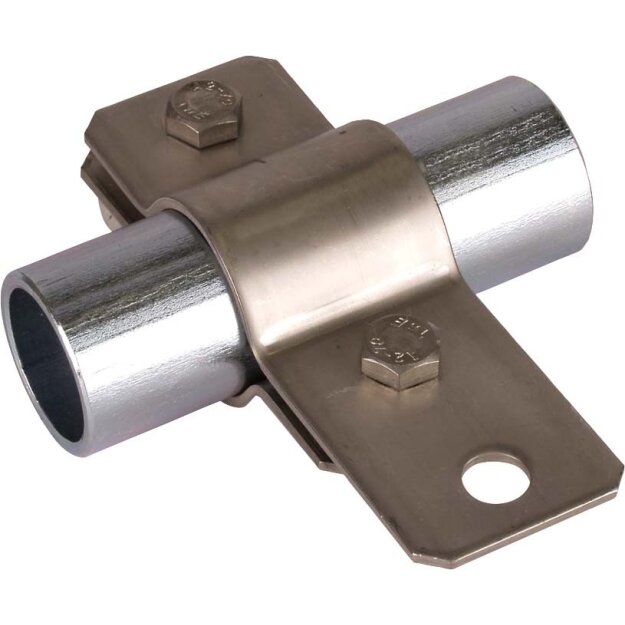 Dehn 410399 Erdungsrohrschelle D 89mm mit Anschlussbohrung D 11mm NIRO ERS 89 AB11 V2A
