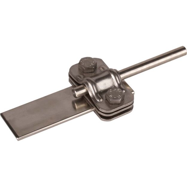 Dehn 459139 UNI-Trennklemme NIRO mit Zwischenplatte atte für Rd 8-10/Fl 30mm UTK 8.10 FL30 ZP V2A