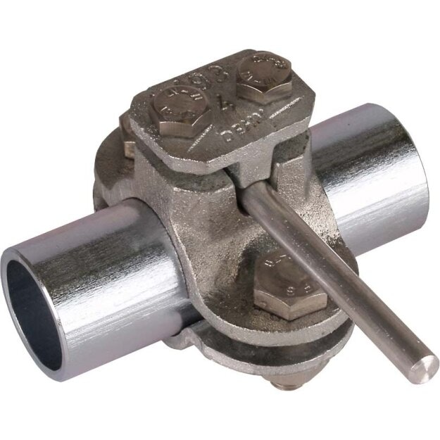 Dehn 407112 Erdungsrohrschelle D 48mm mit Anschlussklemme Rd 4-10mm TG / St/tZn ERS 48 AS4.10 TG STTZN