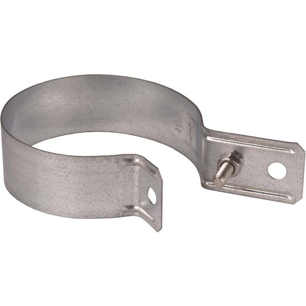 Dehn 420120 Regenrohrschelle D 120mm St/tZn mit Anschluss-Bohrung D 11mm RRS 120 B11 STTZN