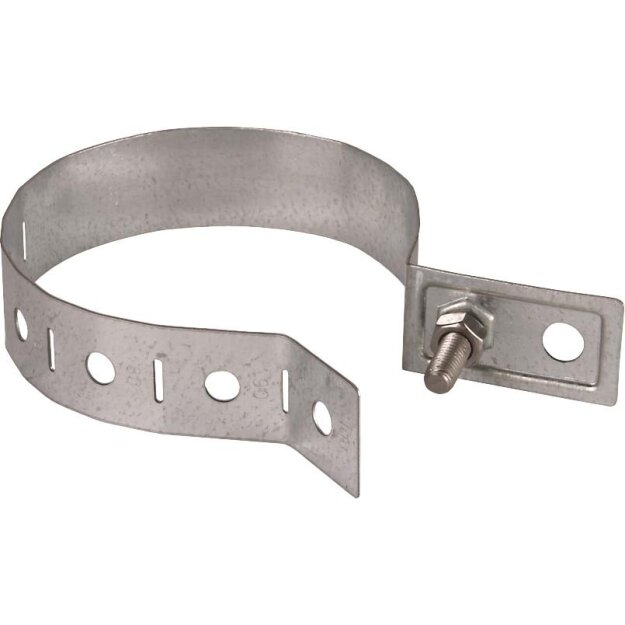 Dehn 423010 Regenrohrschelle 60-100mm St/tZn mit Anschluss-Bohrung D 10,5mm RRS V 60.100 B10.5 STTZN